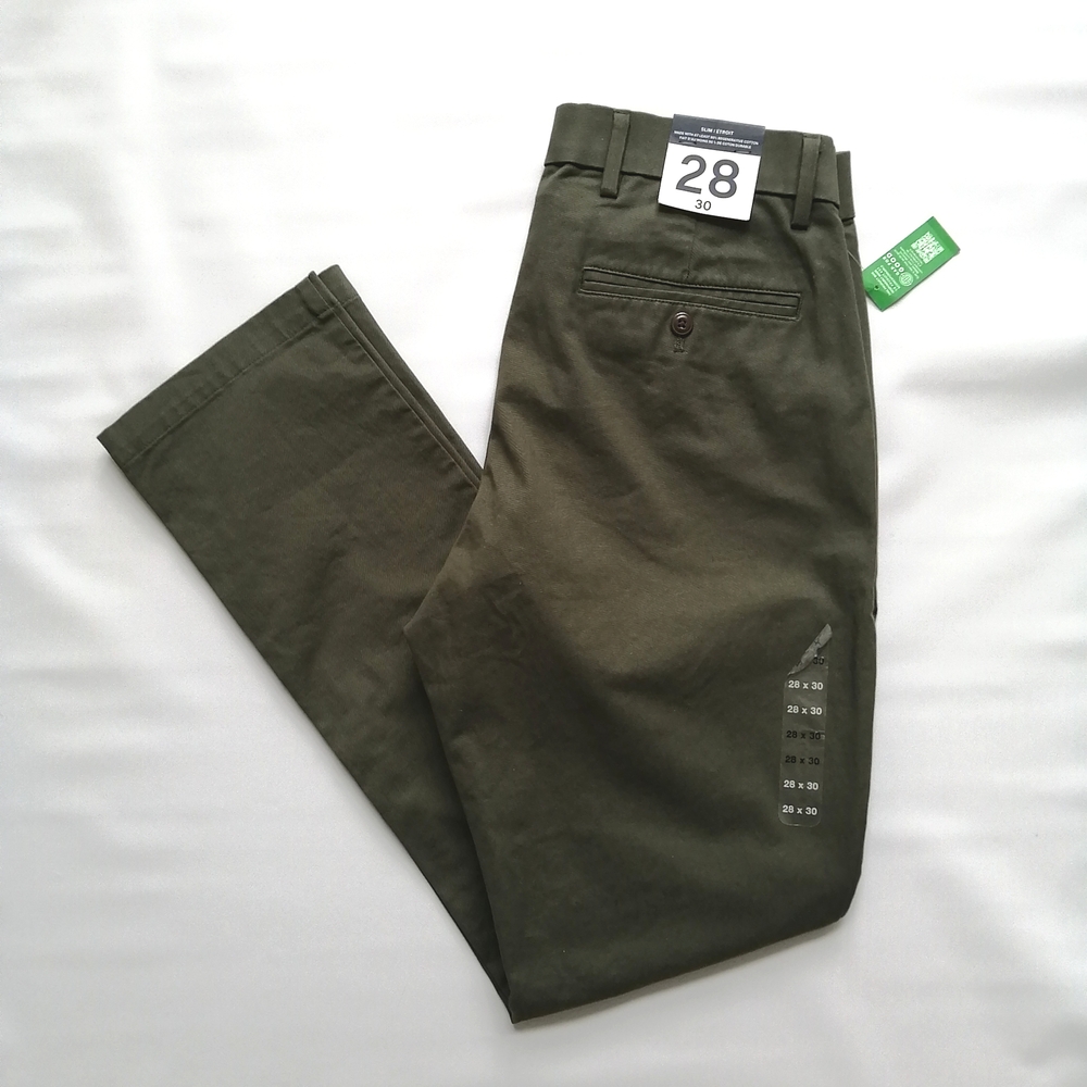 Men's Gap Olive Green Chino Pants 28x30 NWT